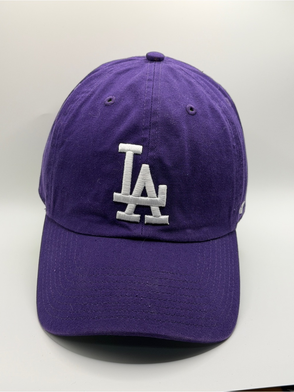 7 Brand LA Dodgers Clean Up Strapback Hat Purple Regular OSFA